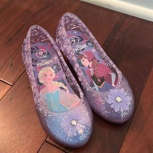 Size 9 toddler girls light up frozen jellies